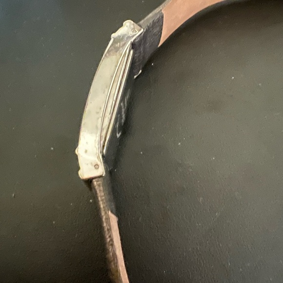 Brighton Osaka Watch Women Silver Tone Rectangle Dial Italian Calfskin - Picture 10 of 14